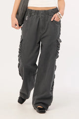 Neovision Glint Ruched Cargo Pants Steel