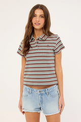 Rusty Ripper Low Rise Denim Shorts True Blue