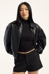 Perfect Stranger Giselle Mid Rise Shorts Black