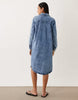 denim shirt midi dress in acid wash