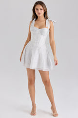 chiffon dot print mini dress