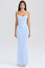 bluebell fluted hem maxi skirt
