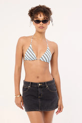 L&t Mediterranean Stripe Bikini Top Blue Stripe