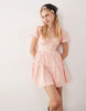 Kiss The Sky Daydream puff sleeve mini dress in pink