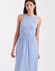 ONLY sleeveless midaxi smock dress in blue gingham