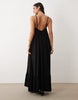 Gina Tricot pure cotton flowy strappy maxi dress in black