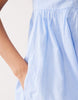 Abercrombie & Fitch square neck puff sleeve milkmaid mini dress in blue