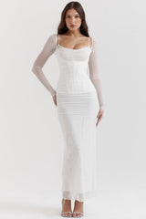 white maxi dress