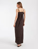 ONLY sleeveless maxi dress in brown stripes