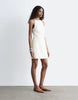 & Other Stories pure linen square neck mini dress with wrap front in white