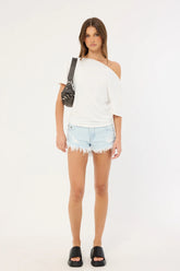 One Teaspoon Dukes Low Waist Mini Denim Shorts Xanthe