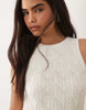 Pretty Lavish Cleo knit sleeveless maxi dress in cream