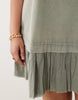 Curve hybrid t-shirt mini dress in washed olive