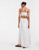 Vero Moda Tall cami midi dress in white striped print
