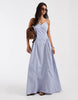 ONLY dropped waist maxi dress in light blue stripes