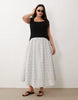 Curve sleeveless scoop neck hybrid maxi dress in mono spot