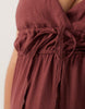 Vero Moda Maternity tie shoulders cami midaxi tiered dress in andorra red