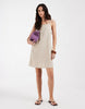 JJXX linen blend mini dress in beige