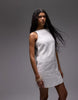 & Other Stories linen mini dress with boat neck in white