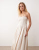 bandeau maxi sundress with full skirt in stone
