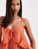 Vero Moda frill trim cami mini dress in rust