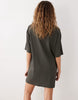 Weekday oversized T-shirt dress in khaki
