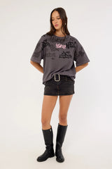 Neovision Tagger Relaxed Tee Washed Black