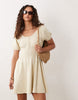 Miss Selfridge knit fit and flare mini dress in oatmeal