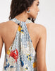 Vero Moda sleeveless tie back detail midi dress in shellfish print