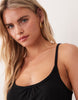 JDY Petite back tie midaxi dress in black
