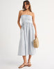 Abercrombie & Fitch bandeau S-line midi dress in blue stripe
