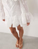ASOS LUXE bardot embroidered palm tree mini dress in cream