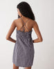 COLLUSION channel detail mini dress in lilac gingham