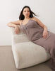 Esmee Curve strappy beach maxi dress in brown