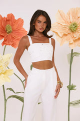 Summer Reverie Crop Top White
