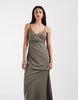 ONLY bust detail maxi cami dress in khaki