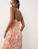 Mango Teen halterneck maxi dress in orange print