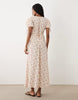 Miss Selfridge button up maxi tea dress in vintage ditsy