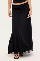 Luck & Trouble Miles Mesh Maxi Skirt Black