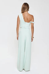 Linear Mood High Rise Straight Leg Tailored Pants Mint