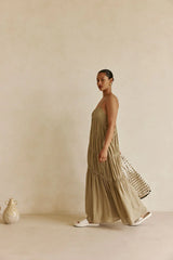 Daysia Dress - Taupe