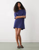Weekday oversized T-shirt dress in dark blue