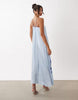 YAS floral placement print cami maxi dress in light blue