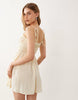 Faith beach shirred mini sundress in lemon