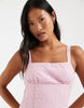 Vero Moda Petite eyelet cami maxi dress in light pink