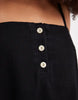 denim cami mini dress with button detailing in clean black
