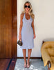 Tiger Mist x Em Venz Isabelle cami tie back midi dress in light blue