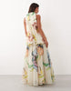 ARRANGE organza maxi dress in botanical floral print