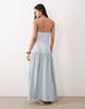 Tall cami scoop neck drop waist maxi dress in light blue