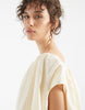 volume puff mini dress in bone